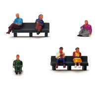 Hornby R7119 - Ready Painted Sitting People 1/76 Scale=00 Gauge New Carded 1stPo