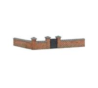 Hornby R7354 OO Gauge Front and Left Hand Victorian Terrace House Garden Wall - Model Railway Accessories, Miniature Diorama Scenery for Hornby Train Sets - Lifelike Train Scenery Model - Scale 1:76