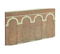 Hornby R7372 High Level Arched Retaining Walls x 2 (Red Brick) 1:76/OO Gauge