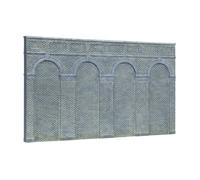 Hornby R7373 OO Gauge High Level Arched Retaining Blue Brick Walls x 2 - Model Railway Accessories, Miniature Diorama Scenery for Hornby Train Sets - Lifelike Building Models - Scale 1:76