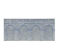 Hornby R7385 OO Gauge Mid Level Arched Retaining Blue Brick Walls x2 - Model Railway Accessories, Miniature Diorama Scenery for Hornby Train Sets - Lifelike Building Models - Scale 1:76