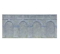 Hornby R7385 OO Gauge Mid Level Arched Retaining Blue Brick Walls x2 - Model Railway Accessories, Miniature Diorama Scenery for Hornby Train Sets - Lifelike Building Models - Scale 1:76
