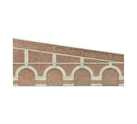 Hornby R7386 Mid Stepped Arched Retaining Walls x2 (Red Brick). For meodel railway