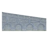 Hornby R7387 Mid Stepped Arched Retaining Walls x2 Engineers Blue Brick 1:76 OO