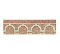 Hornby R7388 Skaledale Low Level Arched Retaining Walls x2 (Red Brick)