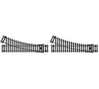 Hornby R8073 OO Gauge Right Hand Point Track - Extra Track Pieces for Model Railway Sets, Model Train Track Pieces - Scale 1:76, Black (Pack of 2)