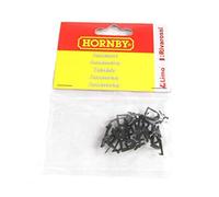 Hornby R8099 Coupling Assemblies Plastic Spare Parts and Train Accessories for Hornby OO Gauge Model Railway Sets, Coupling and Modelling Tools - Couplings (Pack of 10), Scale 1:76 , Black