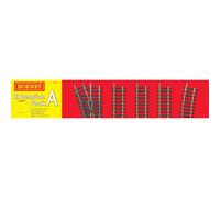 Hornby R8221 OO Gauge Track Extension Pack A - Extra Track Pieces for Model Railway Sets, Model Train Track Pieces, Includes - Straights, Double
