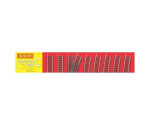 Hornby R8223 OO Gauge Track Extension Pack C - Extra Track Pieces for Model Railway Sets, Model Train Track Pieces, Includes - Straights, Curves, Double Curves & Right Hand Point - Scale 1:76