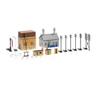 Hornby R8228 OO Gauge Building Extension Pack 2, Model Train Accessories for Adding Scenery & Buildings to Model Railway, Includes: Railway Cottage,