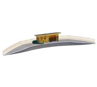 Hornby R8229 OO Gauge Building Extension Pack 3, Model Train Accessories for Adding Scenery & Buildings to 00 Gauge Model Railway, Includes: Station Halt, Curved Platform & Platform Ramps 1:76 Scale