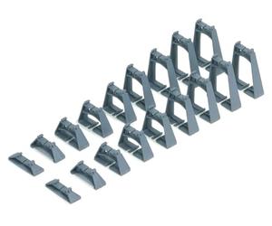 Hornby R909 OO Gauge Elevated Track Support Set, Model Train Accessories for Adding Scenery, Dioramas, Woodland, Buildings and More to 00 Gauge Model Railway - 1:76 Scale, Grey