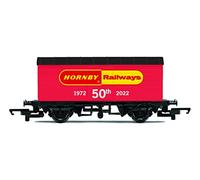 Hornby Railways 50th Anniversary Wagon, 1972-2022. Wagons & Wagon Packs, Red (R60086)