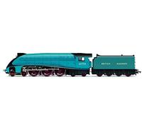 Hornby Steam Train - R30125 BR, W1 Class 'Hush Hush' Streamlined, 4-6-4, 60700 - Era 4 00 Gauge Locomotives for Train Set, Engine Models for Adults - 1:76 Scale Model Gift