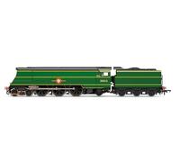 Hornby Steam Train R3860 BR, Merchant Navy Class, 4-6-2, 35012 'United | 35012 'United States Lines', Era 4 00 Gauge Locomotives for Train Set, Engine Models for Adults, 1:76 Scale Model Gift