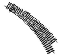 Hornby R8075 OO Gauge Right Hand Curved Point Track - Extra Track Pieces for Model Railway Sets, Model Train Track Pieces - Scale 1:76, Grey