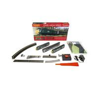 Hornby Train Set R1230M GWR Plastic High Speed Analogue OO Gauge Locomotives Model Railway Train Sets, Starter Electric Model Train Kits Steam
