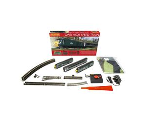 Hornby Train Set R1230M GWR Plastic High Speed Analogue OO Gauge Locomotives Model Railway Train Sets, Starter Electric Model Train Kits Steam