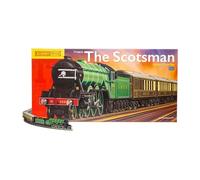 Hornby Train Set - The Scotsman Analogue TT Gauge Model Railways Set, Starter Electric Model Train Kits with App Control - Steam Engine Model Building Kits, 1:120 Scale Model Train Gifts