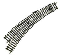 Hornby R8074 OO Gauge Left Hand Curved Point Track - Extra Track Pieces for Model Railway Sets, Model Train Track Pieces - Scale 1:76