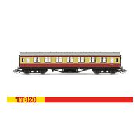TT120 Hornby Coach Car - TT4037 BR 57' Corridor Third, M2001M - Era 4 Train Toy, TT Gauge Carriage for Train Set, Rolling Stock Models for Adults - 1:120 Scale Model Gift