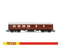 Hornby TT, TT4009, LMS 57' Brake Third, 5619-Era 3, Railway, Rolling Stock-Coaches, Maroon, One Size