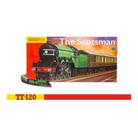 Hornby Train Set - The Scotsman Analogue TT Gauge Model Railways Set, Starter Electric Model Train Kits with App Control - Steam Engine Model Building Kits, 1:120 Scale Model Train Gifts