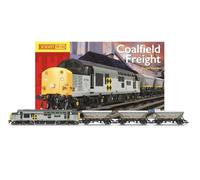 Hornby TT:120 TT1008M Coalfield Freight TT Gauge Model Railway Train Set | Analogue Starter Electric Train Kit with Class 37 Diesel Locomotive & 3 Hopper Wagons, Compact 1:120 Scale, Ages 14+