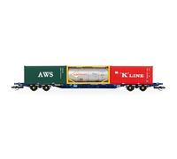 Hornby Model Wagon TT6030 Touax KFA Container Wagon TT:120, 3x20 Containers