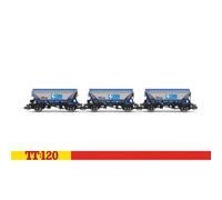 Hornby TT:120 TT6049 CDA Hopper, ECC, No.375081, 375043, 375018, Triple Pack Wagons Model Railway