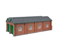 Hornby TT TT9019 Double Engine Shed - Red Brick Collection, Railway - Accessories - Resin Building, for ages +14 Years
