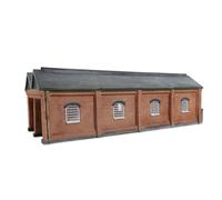 Hornby TT TT9019 Double Engine Shed - Red Brick Collection, Railway - Accessories - Resin Building, for ages +14 Years