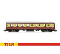 Hornby TT, TT4038A, BR 57' Brake Third, M5598M-Era 4, Railway, Rolling Stock-Coaches, Red & Cream, One Size