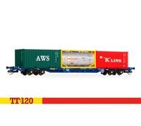 Hornby TT:120 TT6030 Touax KFA Container Wagon with 3x20 Containers