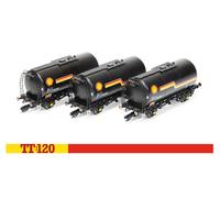 Hornby TT TT6035 TTA Tanker triple pack Shell, Black