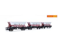 Hornby TT Gauge Triple Pack TT6037 HAA MGR Railfreight Hoppers Silver