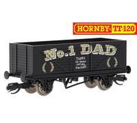 Hornby TT:120 No.1 Dad Father's Day Open Wagon, Satin Black, 1:120 Scale, Ages 14+ Model Railway Rolling Stock