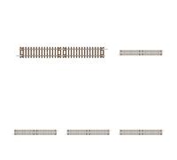 Hornby TT8002 TT Gauge Straight Track - Extra Track Pieces for Model Railway Sets, Toy Train Track Pieces, Includes Straight Model TT Track - Hobbies for Men - Scale 1:120, Brown (Pack of 5)