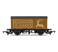 Hornby Wagons - R60053 Santa's Reindeer Wagon - Train Toy, 00 Gauge Wagons & Freight for Train Set, Models for Adults - 1:76 Scale Model Gift, Red
