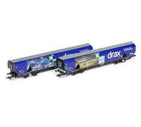 Hornby Wagons - R60176A Drax Biomass Wagon Pack - Era 11 Train Toy, 00 Gauge Wagons & Freight for Train Set, Models for Adults - 1:76 Scale Model Gift