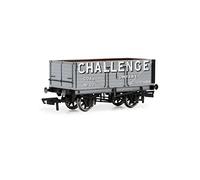 Hornby Wagons - R60193 7 Plank Wagon, Challenge Coal Company - Era 3 Train Toy, 00 Gauge Wagons & Freight for Train Set, Models for Adults - 1:76 Scale Model Gift