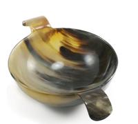 HORNCRAFT Genuine Medium Horn Bowl with Hook Handle | Handmade | Viking Serving Bowl for, Fruit, Nuts, Ham, Salad, Cheese or Delicatessen