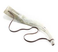 HORNCRAFT Ox Horn Bugle | Viking War Blowing Horn | Battle Sounding Horn Trumpet | 20 inches | XLarge Light Polished Blowing Horn Bugle | Trumpet style Hunting Horn | Perfect for Re-Enactment