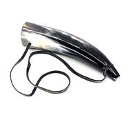 HORNCRAFT Ox Horn Bugle | Viking War Blowing Horn | Battle Sounding Trumpet | 10 inches | Small Dark Polished Bugle | Trumpet style Hunting | Perfect for Re-Enactment