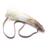 HORNCRAFT Ox Horn Bugle | Viking War Blowing Horn | Battle Sounding Trumpet | 10 inches | Small Light Polished Bugle | Trumpet style Hunting | Perfect for Re-Enactment