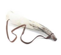 HORNCRAFT Ox Horn Bugle | Viking War Blowing Horn | Battle Sounding Trumpet | 13 inches | Medium Light Polished Bugle | Trumpet style Hunting | Perfect for Re-Enactment