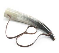 HORNCRAFT Ox Horn Bugle | Viking War Blowing Horn | Battle Sounding Trumpet | 17 inches | Large Light | Trumpet style Hunting | Perfect for Re-Enactment