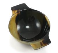 HORNCRAFT Small Genuine Horn Bowl with Flat Handle | Handmade | Viking Horn Bowl | Serving Dish for Fruit, Nuts, Ham, Salad, Cheese or Delicatessen