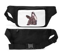Horned Anime Girl Feet Kinky Unisex Waist Bag Black