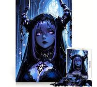 Horned Anime Girl in Gothic Setting Puzzle for Teenagers 1000 Pieces Creative Play Stress Less Fun Challenge Art Decor (50x75cm)